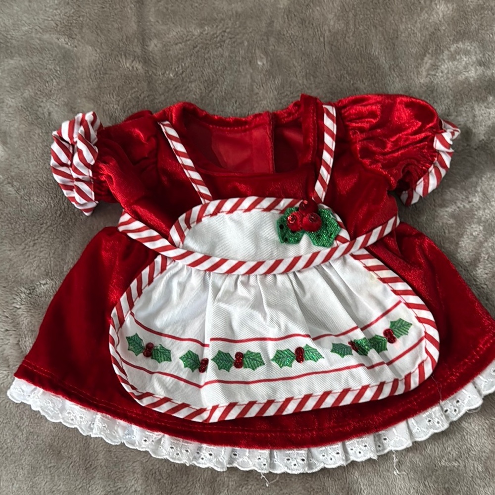 Build-A-Bear Christmas velvet outfit, New Condition